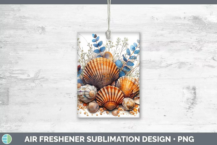 Autumn Sunflowers Seashell Air Freshener Sublimation Car Fre