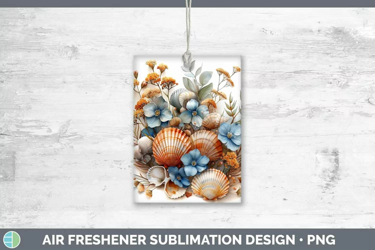 Autumn Sunflowers Seashell Air Freshener Sublimation Car Fre