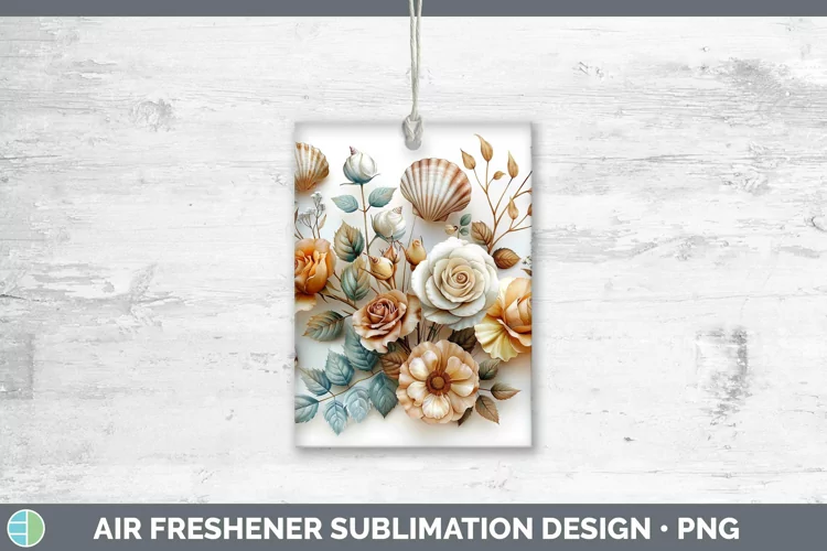 Autumn Sunflowers Seashell Air Freshener Sublimation Car Fre