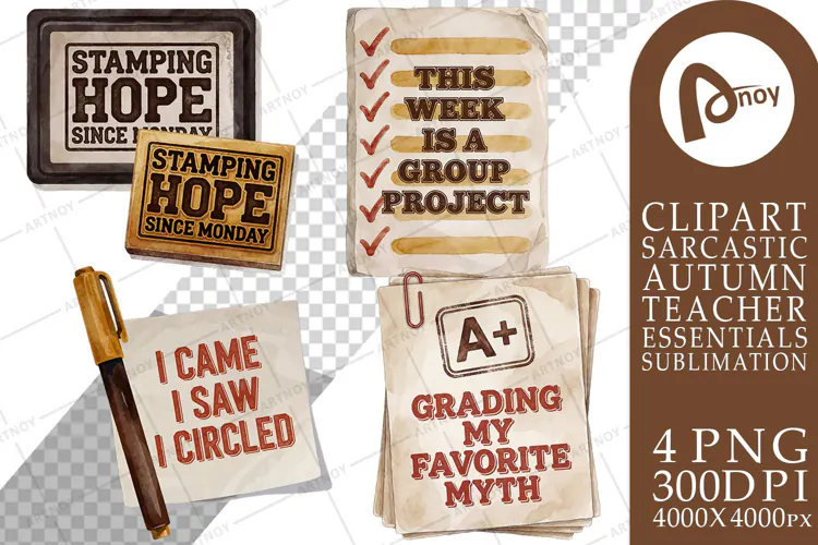 Autumn Teacher Grading Season Comedy Sublimation