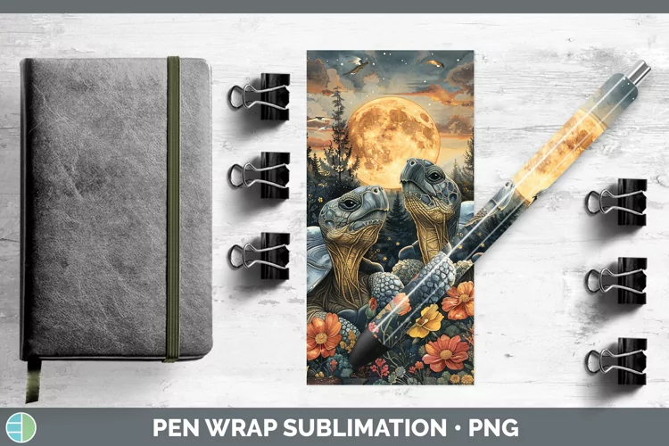 Autumn Tortoise Pen Wrap Sublimation Epoxy Pen Designs