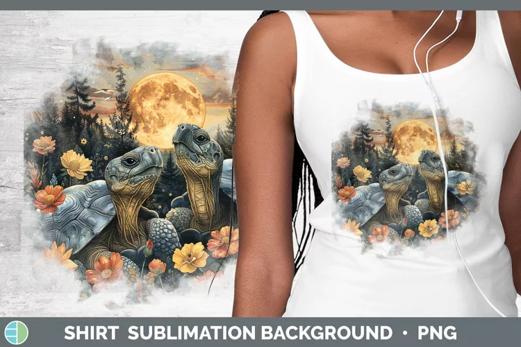 Autumn Tortoise Shirt Sublimation Sublimation Background Des