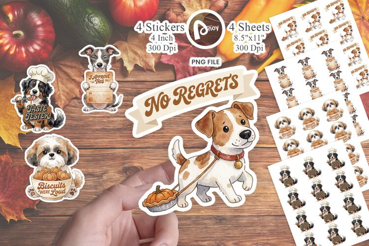 Autumn Treat Thieves Snack Pups Sticker example image 1