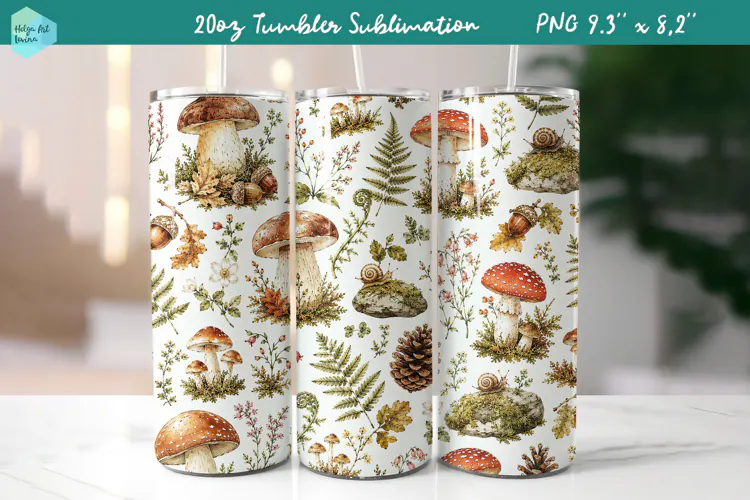 20 OZ Skinny Tumbler Sublimation | Cute Autumn
