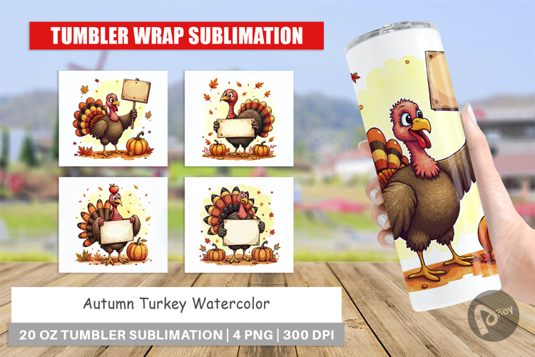Autumn Turkey Tumbler