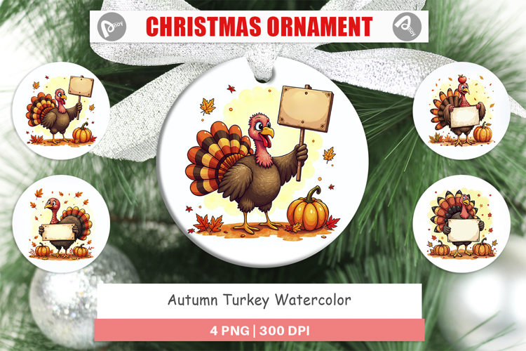 Autumn Turkey Ornament