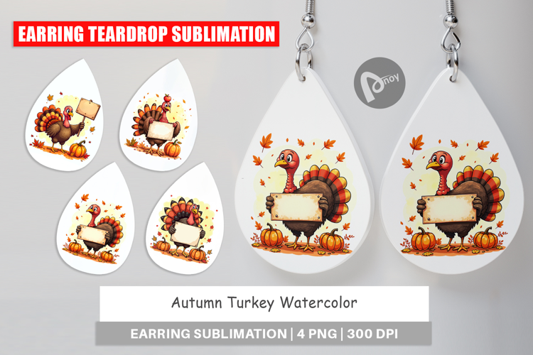 Autumn Turkey Earring