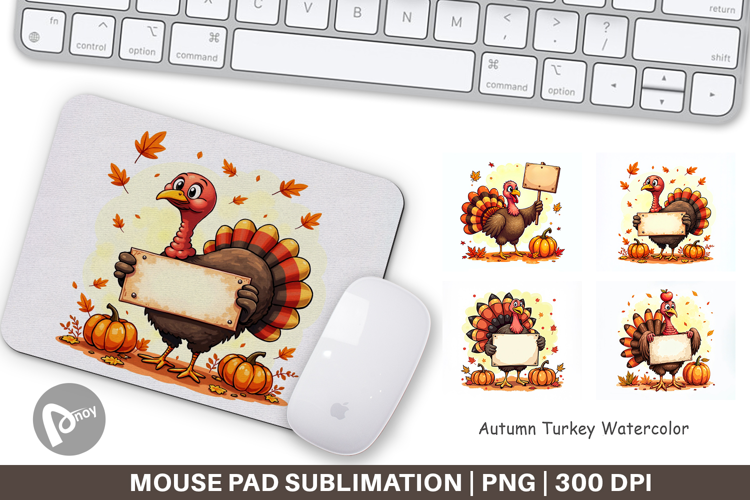 Autumn Turkey Mouse Pad