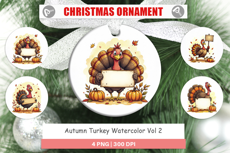 Autumn Turkey Ornament