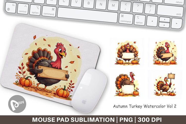 Autumn Turkey Mouse Pad