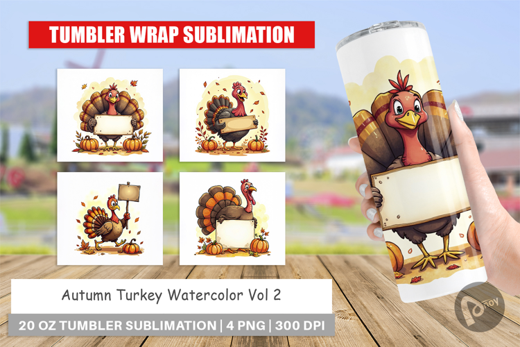 Autumn Turkey Tumbler
