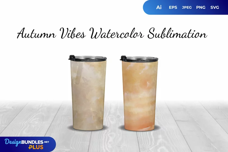 Autumn Vibes Sublimation Tumbler Wrap Design