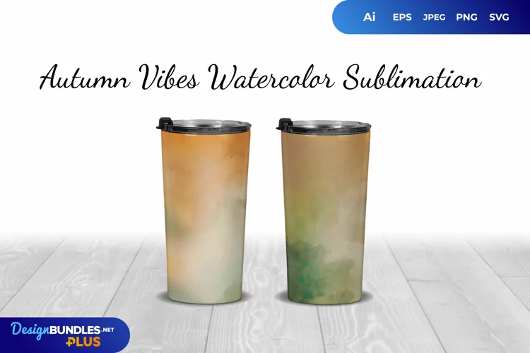 Autumn Vibes Sublimation Tumbler Wrap Design