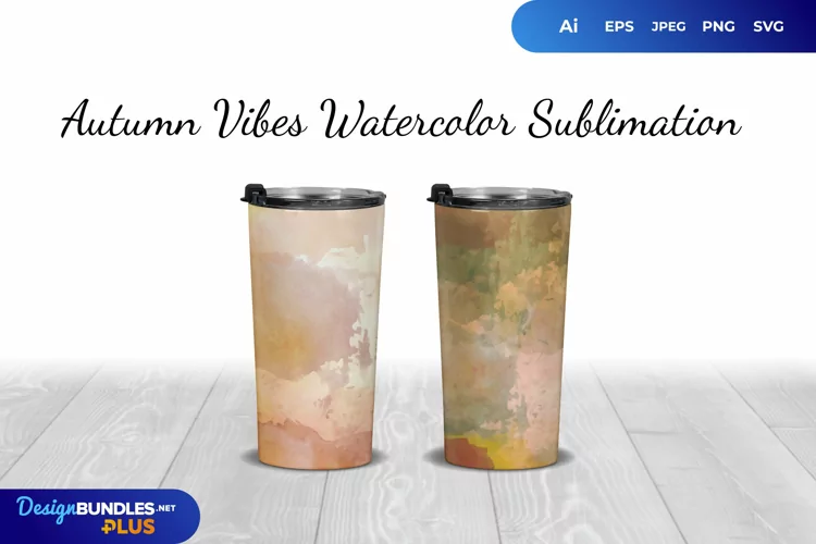 Autumn Vibes Sublimation Tumbler Wrap Design