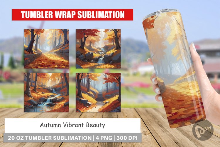 Tumbler Wrap Autumn Vibrant Beauty