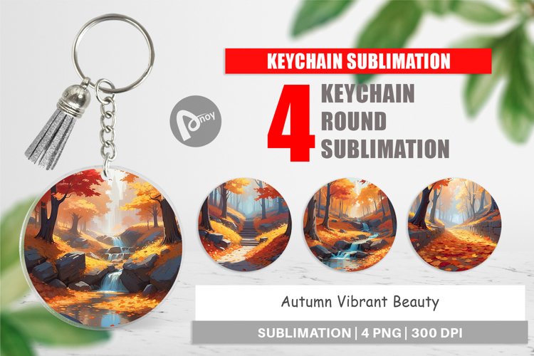 Keychain Autumn Vibrant Beauty