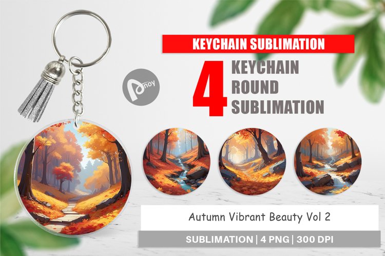 Keychain Autumn Vibrant Beauty