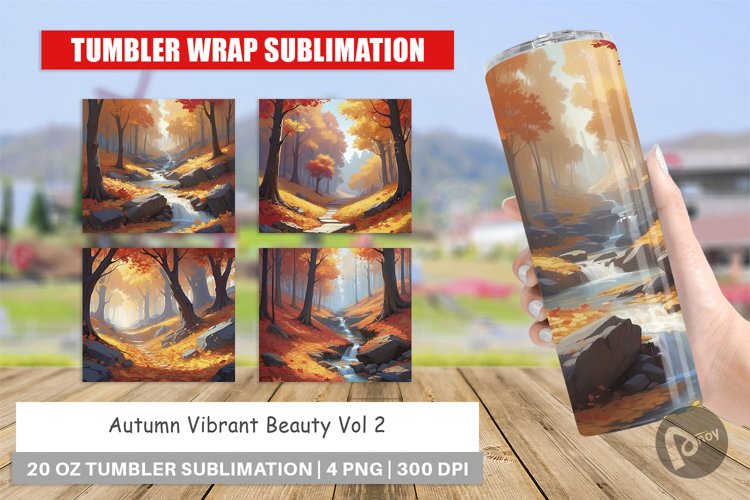Tumbler Wrap Autumn Vibrant Beauty