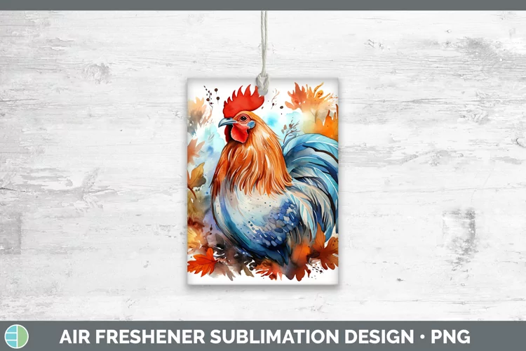 Autumn Watercolor Chicken Air Freshener Sublimation Car Fres