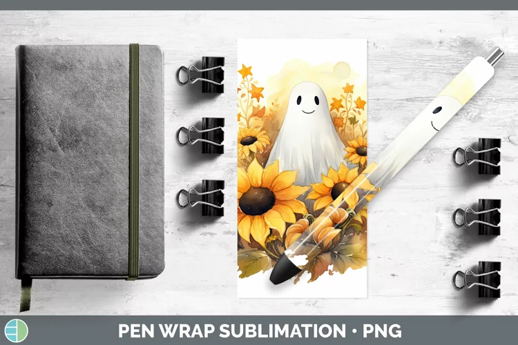 Autumn Watercolor Ghost Pen Wrap Sublimation Epoxy Pen Desig