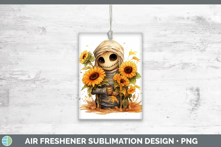 Autumn Watercolor Mummy Air Freshener Sublimation Car Freshe