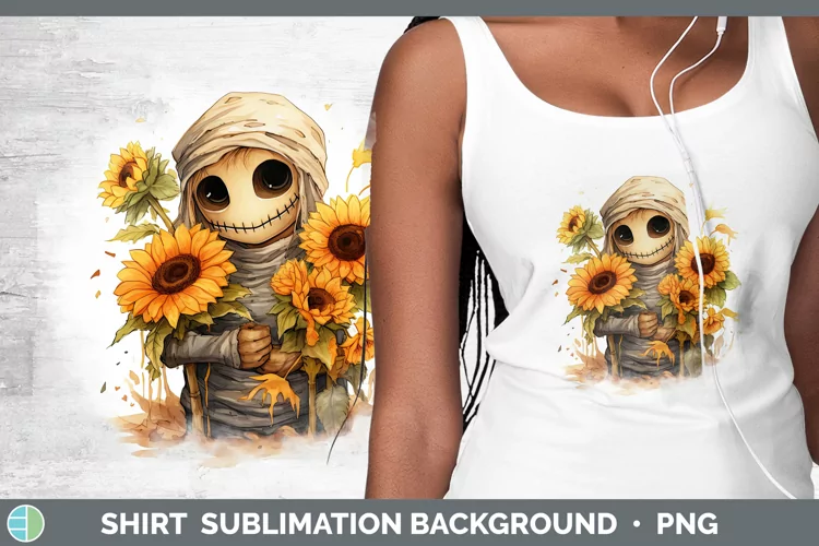 Autumn Watercolor Mummy Shirt Sublimation Sublimation Backgr