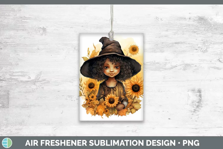 Autumn Watercolor Witch Air Freshener Sublimation Car Freshe