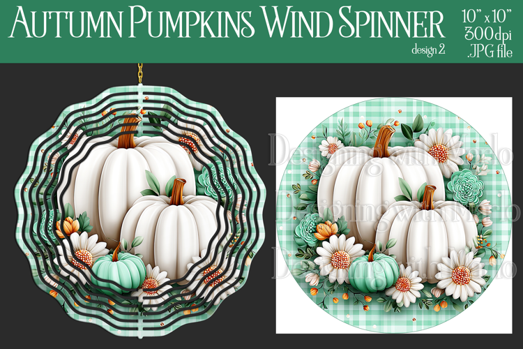 Autumn Wind Spinner, Sublimation Pumpkins Wind Spinner, w2
