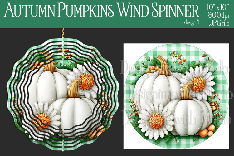 Autumn Wind Spinner, Sublimation Pumpkins Wind Spinner, w4