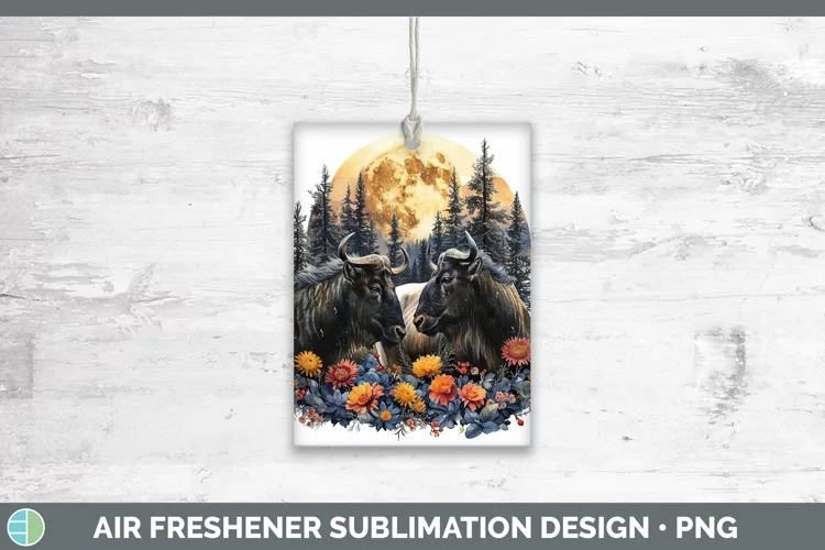 Autumn Wildebeest Air Freshener Sublimation Car Freshener De