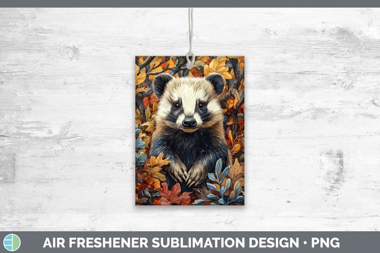 Autumn Woodland Animals Badger Air Freshener Sublimation Car