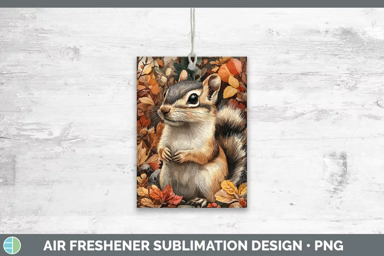 Autumn Woodland Animals Chipmunk Air Freshener Sublimation C