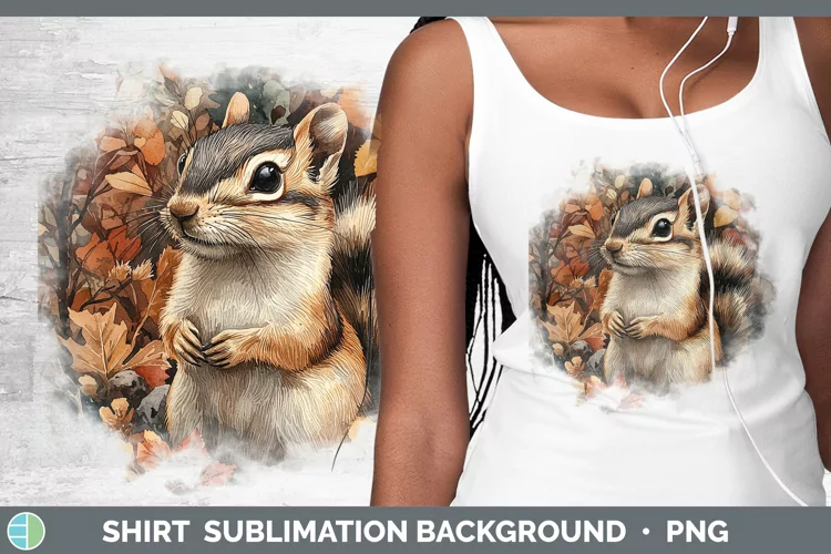 Autumn Woodland Animals Chipmunk Shirt Sublimation Sublimati