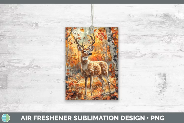 Autumn Woodland Animals Deer Air Freshener Sublimation Car F