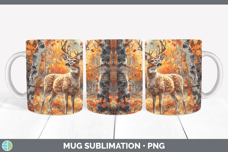 GorgeousAutumn Woodland Animals Mug Wrap design.