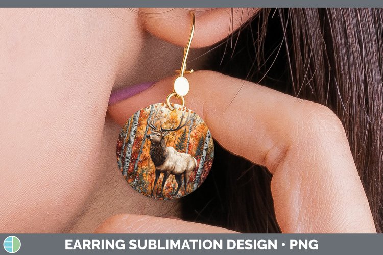 GorgeousAutumn Woodland Animals Round Earrings design.