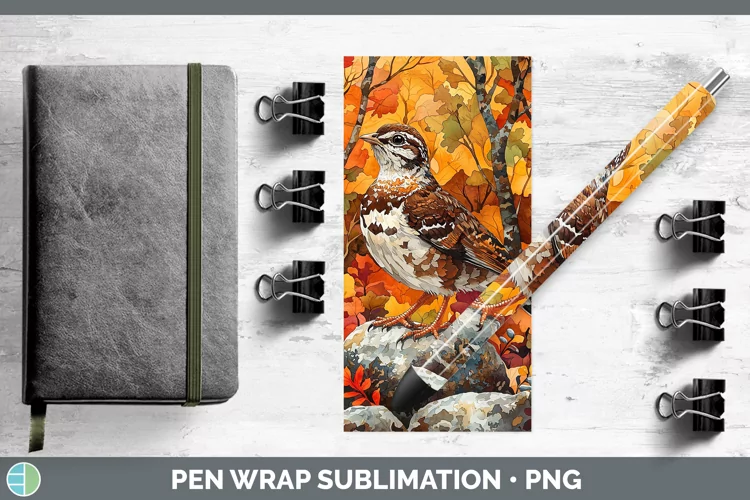 Autumn Woodland Animals Grouse Pen Wrap Sublimation Epoxy Pe