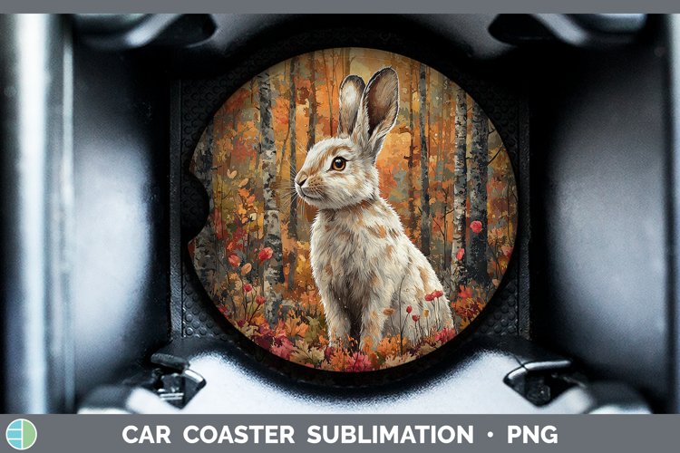 GorgeousAutumn Woodland Animals Car Coaster design.
