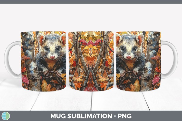 GorgeousAutumn Woodland Animals Mug Wrap design.
