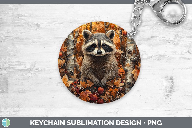 GorgeousAutumn Woodland Animals Keychain design.