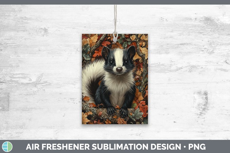 Autumn Woodland Animals Skunk Air Freshener Sublimation Car