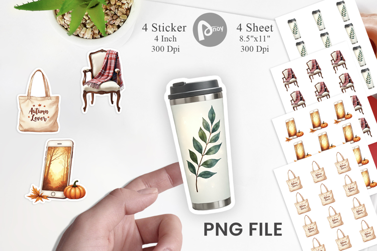 Sticker Cozy Autumn Home Office