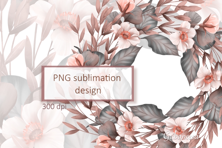 Autumn Floral Wreath PNG