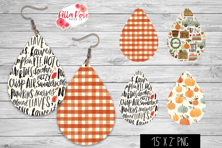 Pumpkin Spice | Autumn | 4 Sets of Teardrop Earrings