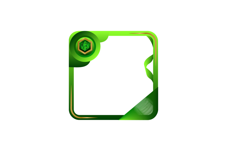 Avatar gradient frame art and border with diamond element de example image 1