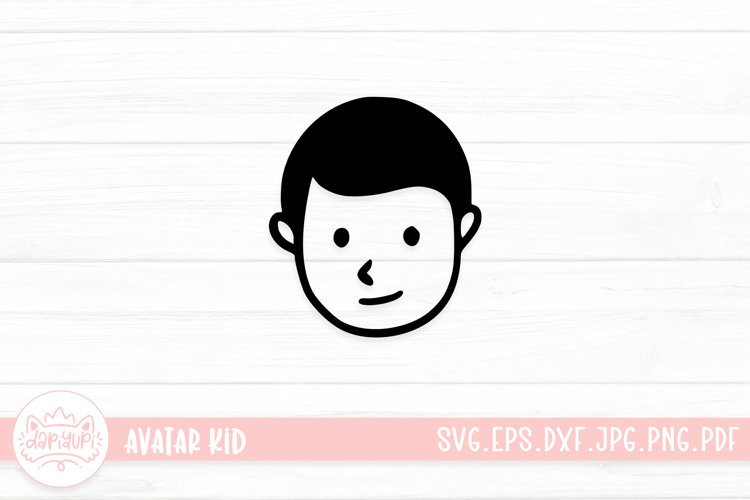 Hand Drawn Children Face SVG Cut File | Kid Face Doodle