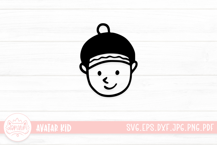 Hand Drawn Children Face SVG Cut File | Kid Face Doodle