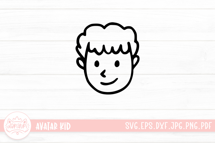 Hand Drawn Children Face SVG Cut File | Kid Face Doodle