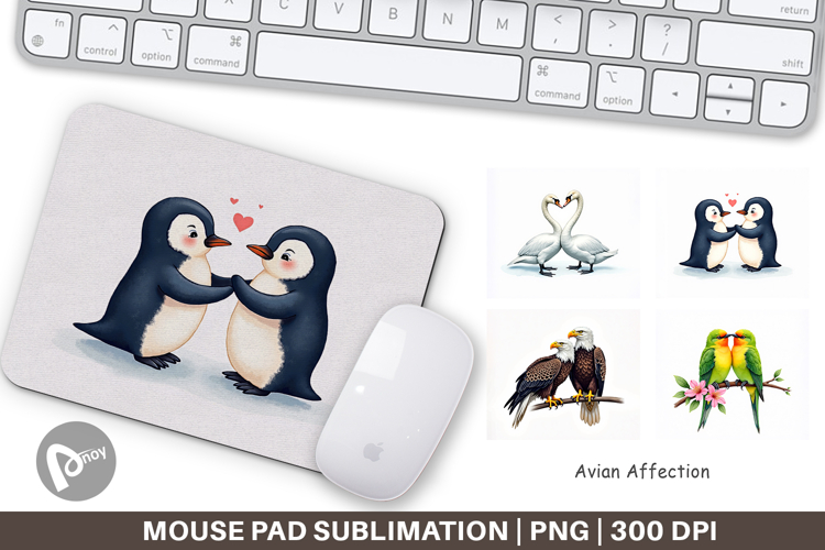 Avian Bird Couples Mouse Pad