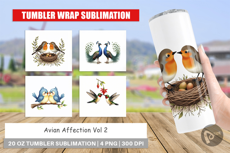 Avian Bird Couples Tumbler